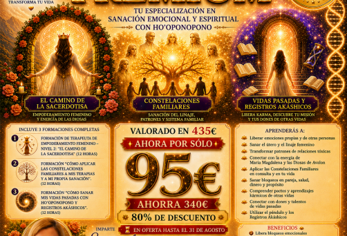 PACK PREMIUM DE ACCESO A MIS TALLERES Y FORMACIONES ONLINE – ANTES: 240€ – AHORA: 95€ – EN OFERTA HASTA EL 31.08.2026