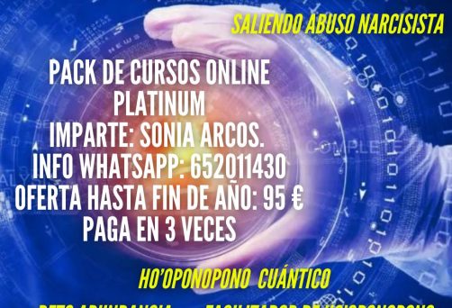 PACK PLATINUM DE CURSOS ONLINE – VALORADO: 695€ – EN OFERTA HASTA FIN DE AÑO: 95€